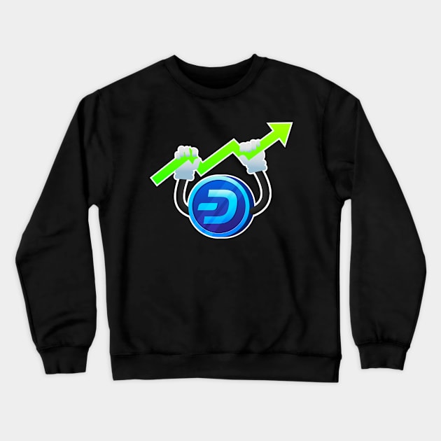 Dash Digital Cash - Dashy Green Arrow Crewneck Sweatshirt by dash